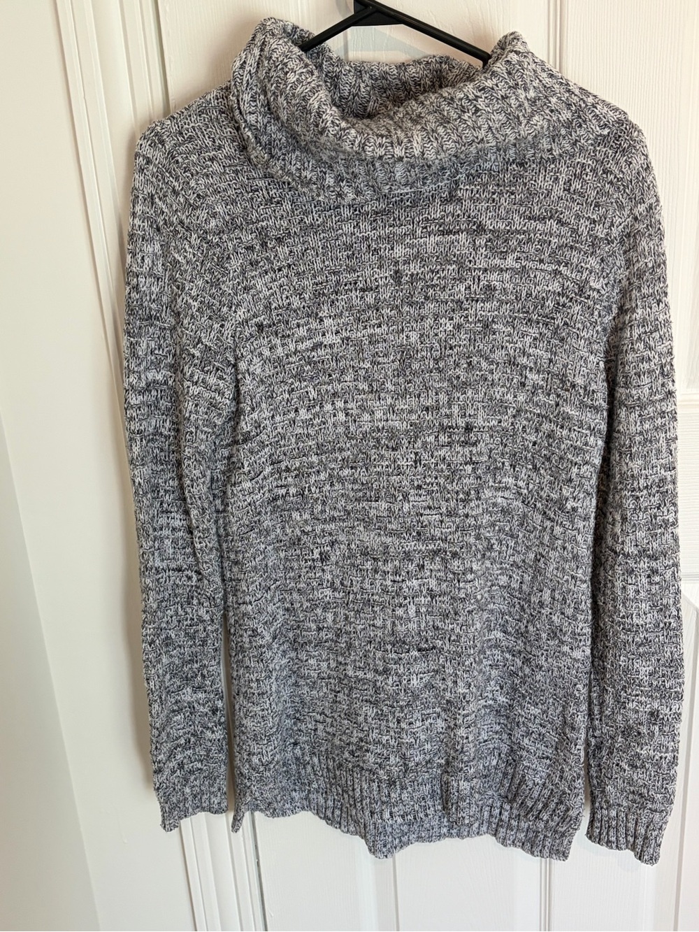 Hilary Radley Gray Marled Turtleneck Sweater